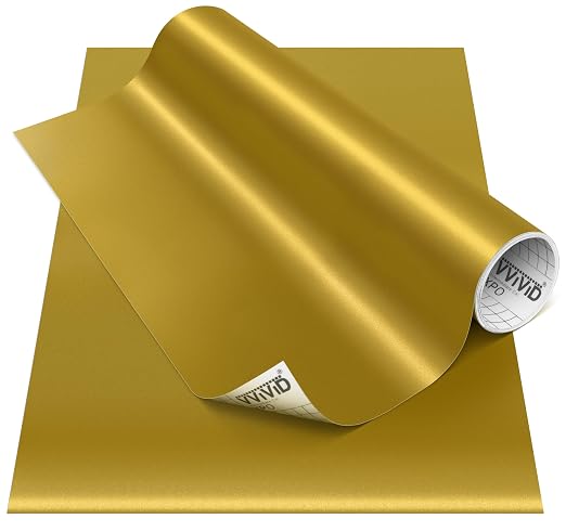 VViViD DECO65 Matte Pastel Gold Permanent Adhesive Craft Vinyl