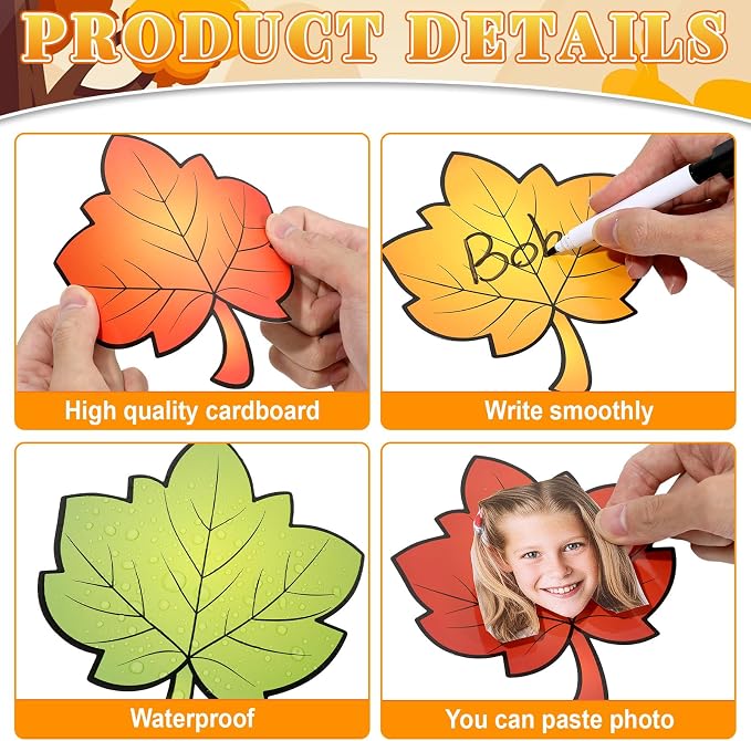 gisgfim 80Pcs Fall Cutouts Maple Leaves Decorations Bulletin Board Autumn Theme
