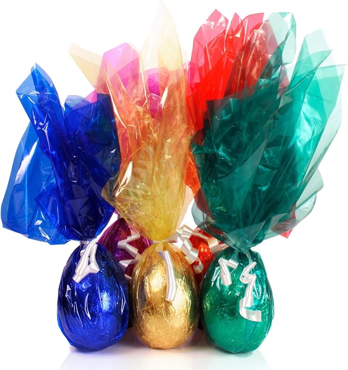 Outus 104 Pcs Colored Cellophane Sheets Cellophane Wrapping Paper