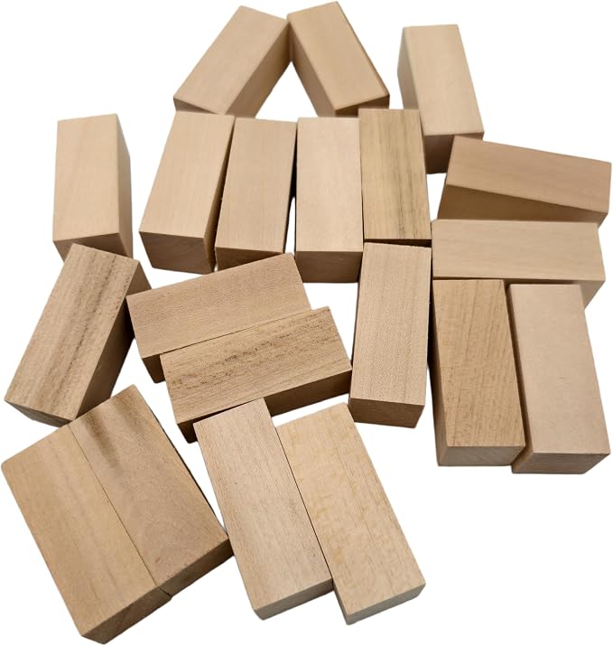 20PCS Basswood Carving Blocks, Whittling Wood Carving Kit, Unfinished Wooden