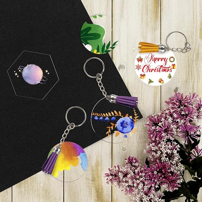 Round Acrylic Keychain Blanks 2 Inch Circle Blanks