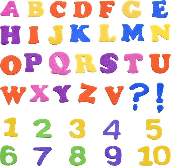 Coopay Self-Adhesive Foam Letter Alphabet Number Stickers Assorted Colors