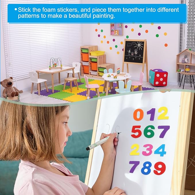 PATIKIL Foam Stickers, 4 Pack 192Pcs EVA Self Adhesive Foam Shape Sticker Craft