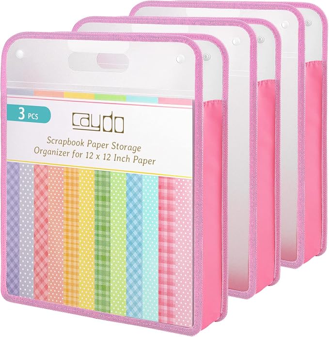 Caydo 3PCS Scrapbook Paper Storage Organizer