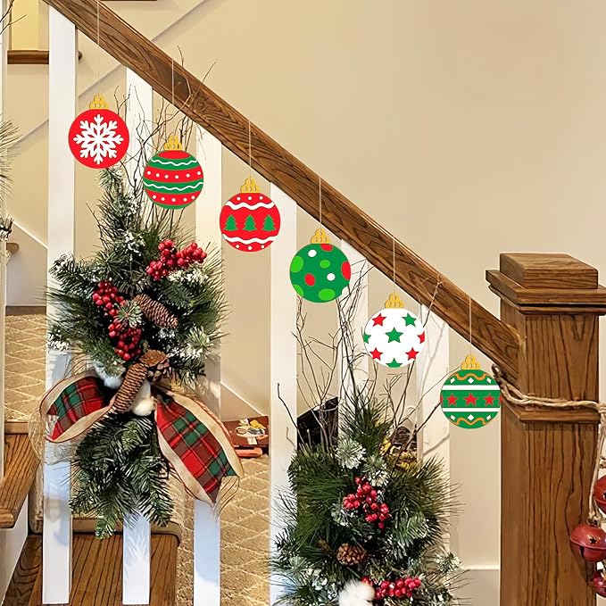 Wooden Christmas Ornaments to Paint Bell Decoration Cutouts Unfinished 36PCS