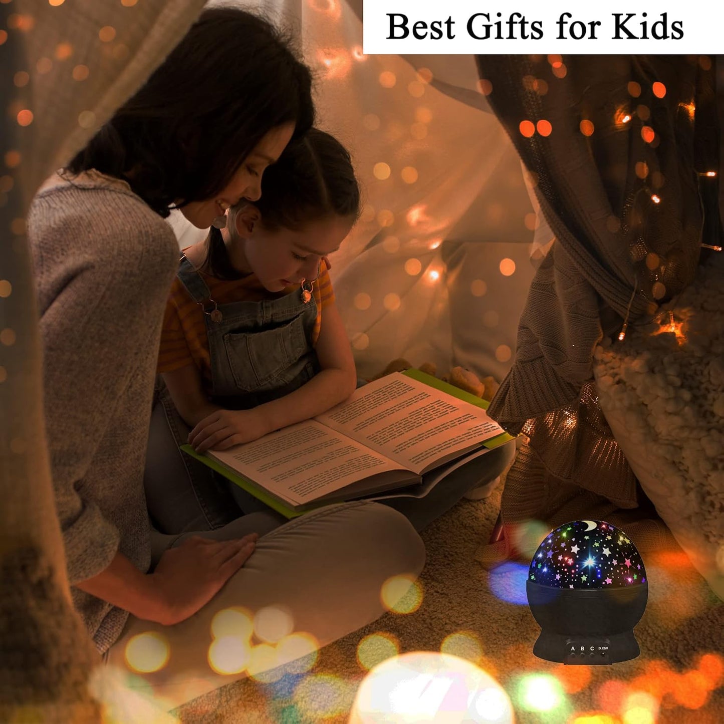 Night Light for Kids,Boys Toys for 3 4 5 6 7 8 Year Old Boys,Star Projector 360 Degree Rotation - 4 LED Bulbs 16 Light Color Changing with USB Cable,Lamp Ceiling Lights for Kids Bedroom