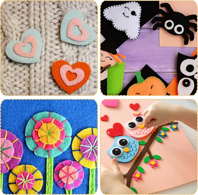 Felt Sheets for Crafts 9PCS 11.8 * 7.9in Wool Stiff Felt Sheets Soft Fabric