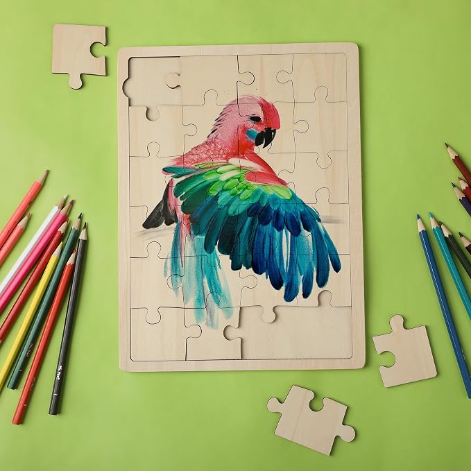 Mr. Pen- Blank Wooden Puzzle, 24 Pieces, 11.8" x 8.8" | Wooden Blank Puzzles to