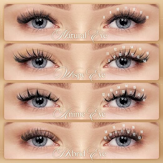 LASHVIEW Silk Mink Fake Eyelash Extensions 0.20 Thickness C Curl Mixed Tray