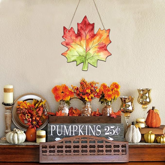 Unfinished Fall Wreaths Wood Crafts to Paint Set of 3, Unfinished Wood Cutouts
