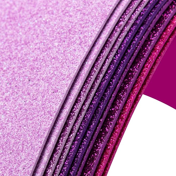10 Pack Glitter Foam Sheets Craft 8 x 12 inch | 5 Colors Sparkles Foam Paper