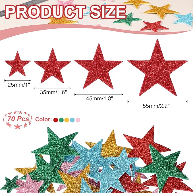 PATIKIL Star Foam Stickers