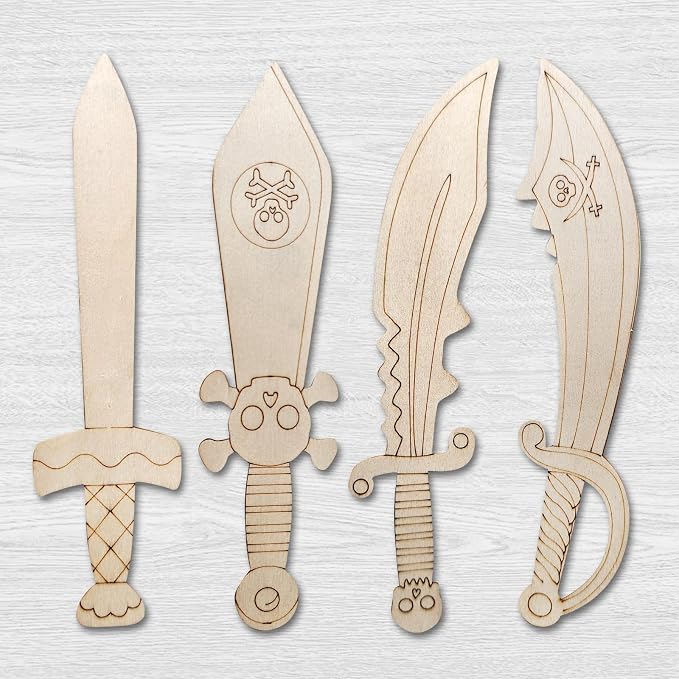 Le Shang 12 PCS Unfinished Wood Crafts, Spring Crafts