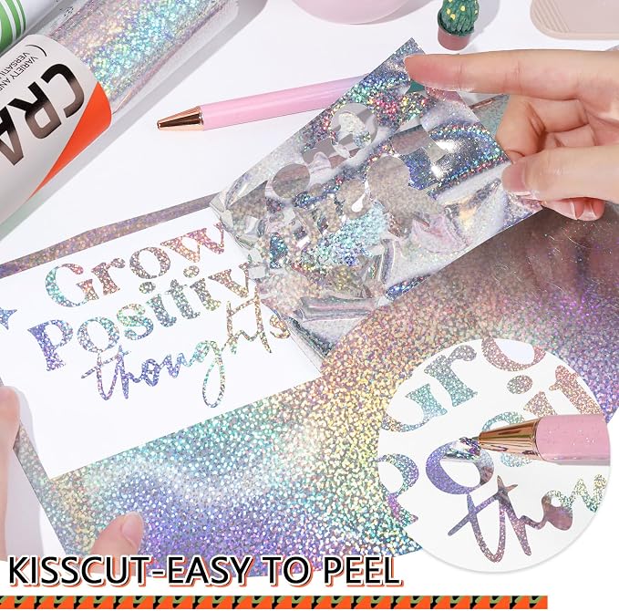WRAPXPERT Holographic Silver Permanent Vinyl