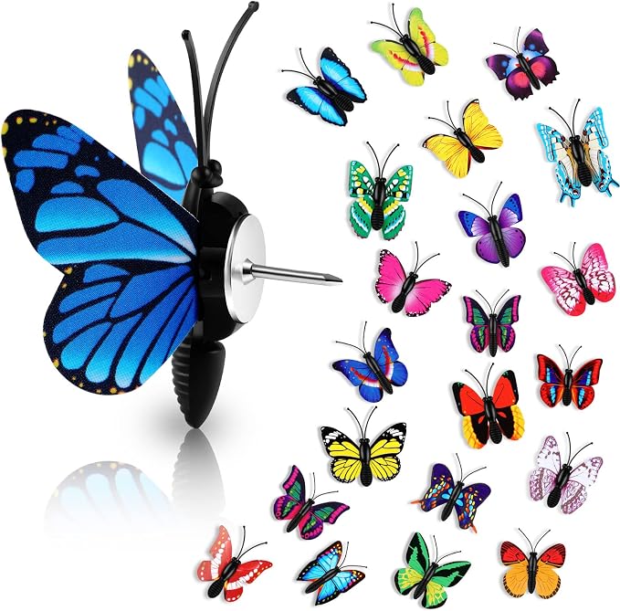 Epakh 30 Pcs Butterfly Thumb Tacks Decorative Butterfly Push Pins Push Pins