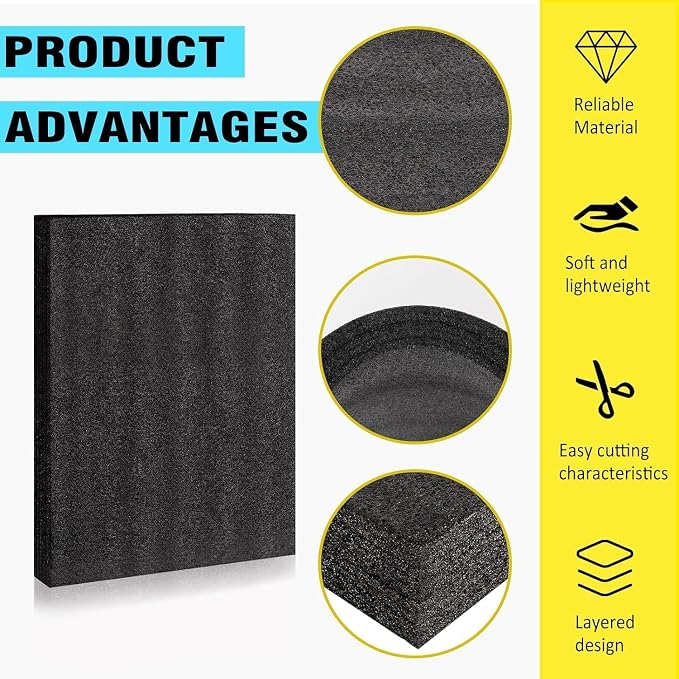 Black Customizable Polyethylene Foam Sheets, Tool Foam Sheet