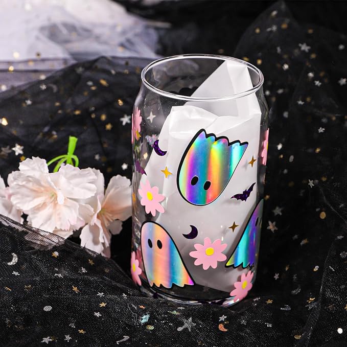 VINYL FROG Holographic Craft Adhesive Vinyl Roll 12"x60" Spectrum Silver