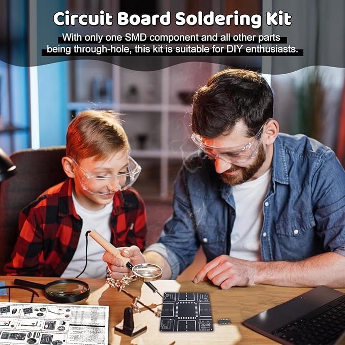 MIOYOOW LED Traffic Light Simulation Soldering Practice Kit, DIY Traffic Signal Light Circuit Board Soldering Kit with Sounds, STEM Educational Electronics Projects for Home and School Learning