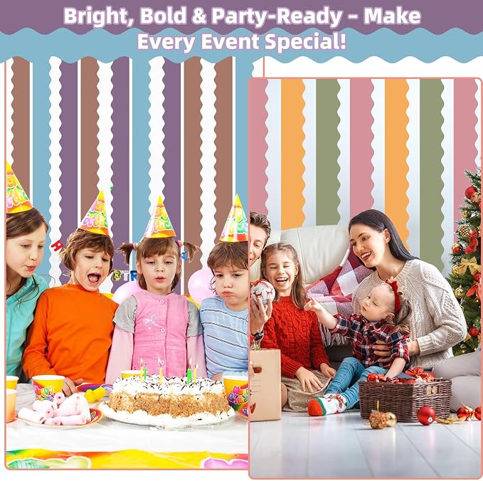 6 Rolls 196.8 Ft Boho Bulletin Board Borders
