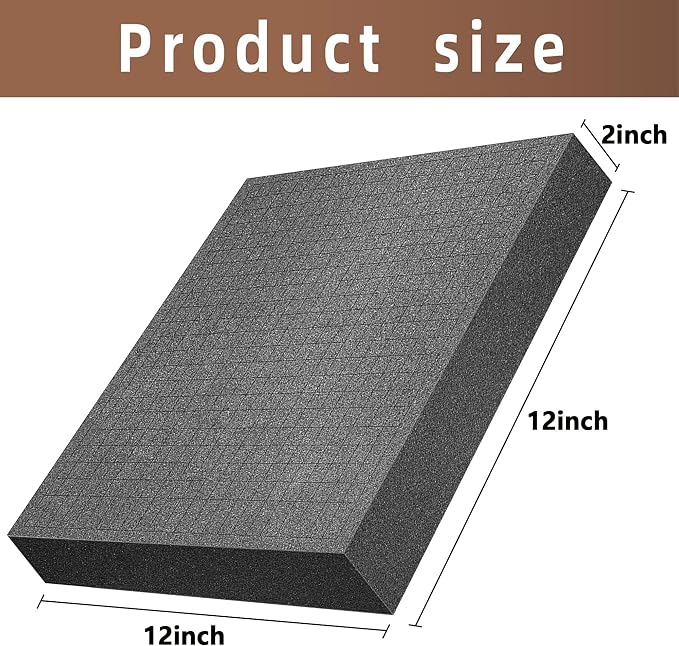 DECOHS 4 Pcs Pick and Pluck Foam- 12 x 12 x 2 Inch Pick Apart Foam Insert-