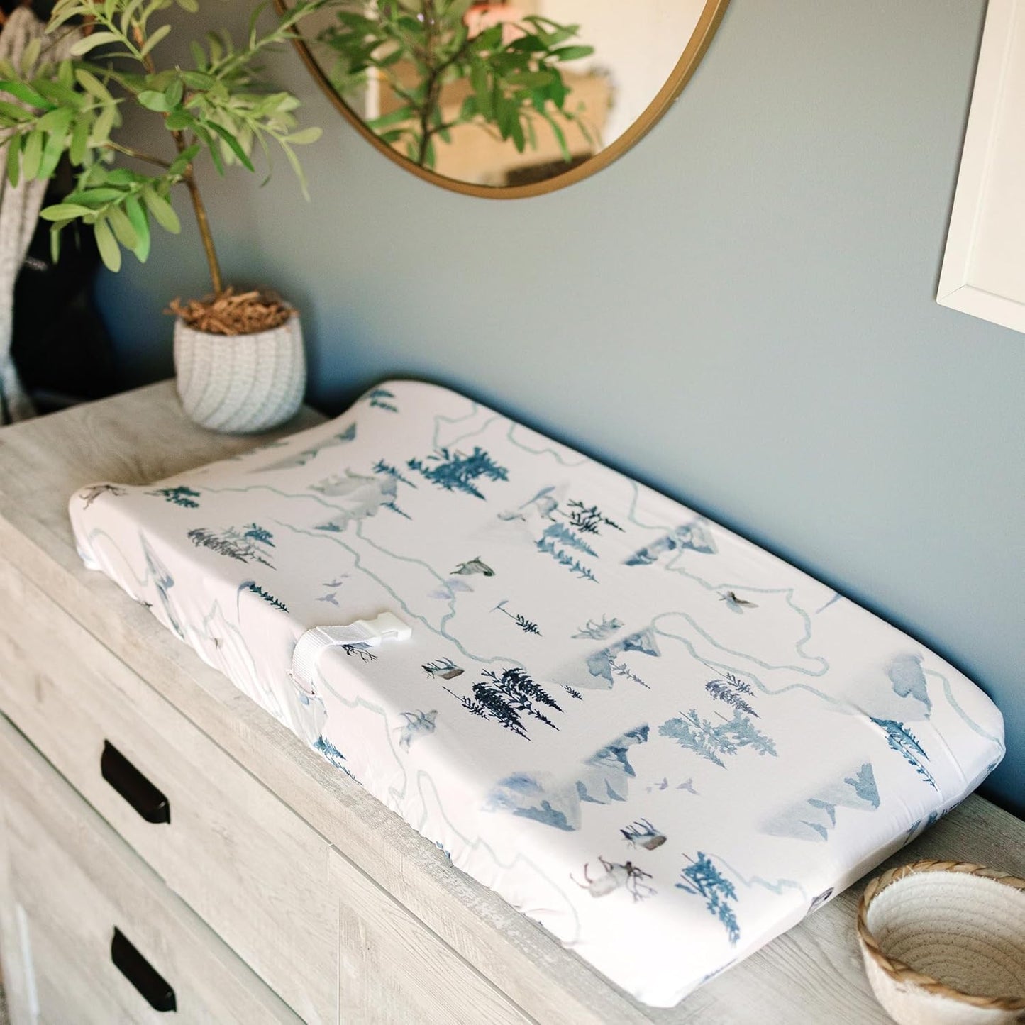 Sorrel + Fern Baby Changing Pad Cover 2-Pack for Boys, Girls (Arctic Journey) - Premium Fitted Sheets Baby Diaper Changing Table Cover - Buttery Soft Cotton Blend