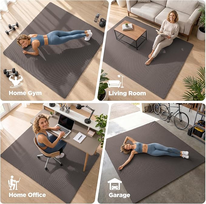 AIRHOP 18 PCS Gym Floor Mat, EVA Foam Puzzle Gym Mat, High-Density Interlocking