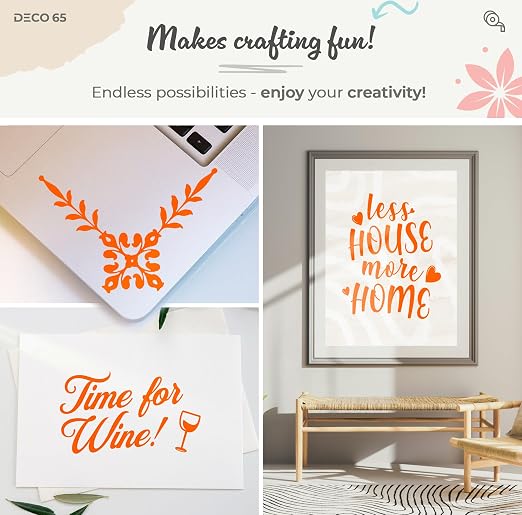 VViViD DECO65 Suede Orange Permanent Adhesive Craft Vinyl
