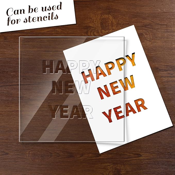 Chunful Clear Acetate Sheets 12x12 Inch, 20 Pack Thick Transparent Plastic