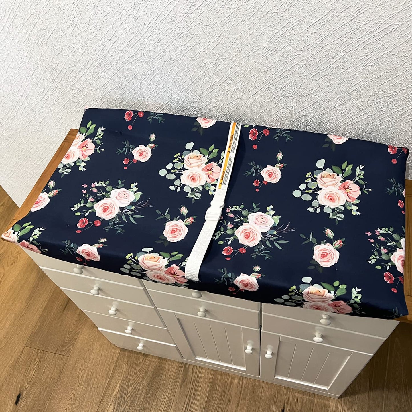 AMROSE 3 Pack Easy Care Changing Pad Covers, Ultra Soft Microfiber Diaper Change Table Sheets for Baby Girls, Floral & Butterfly & Pink