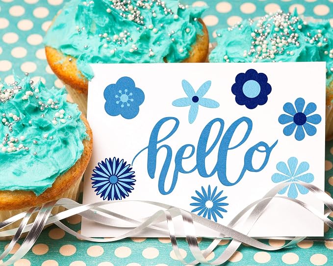 Whaline 18 Pcs Felt Fabric Sheets Assorted Blue Craft Felt Pack