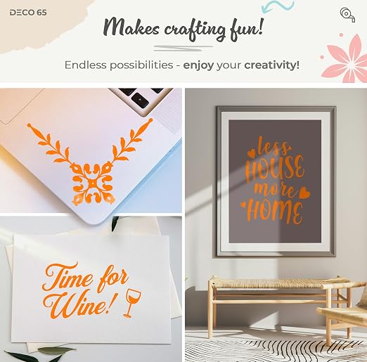 VViViD DECO65 Matte Pastel Light Orange Permanent Adhesive Craft Vinyl