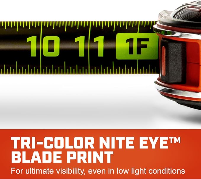 Crescent Lufkin 25 Ft. SHOCKFORCE NITE EYE Magnetic Tape Measure | LM1325B-02