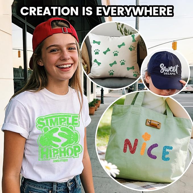 Green Glitter HTV Heat Transfer Vinyl