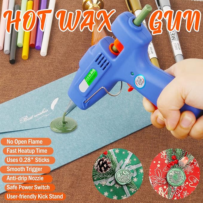 Wax Seal Kits, Wasole 40Pcs Pine Green Sealing Wax Sticks