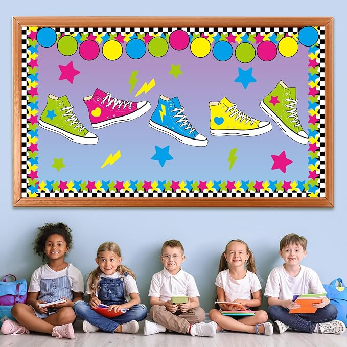 Qyeahkj 17.7in x 20ft Bulletin Board Paper Roll Bulletin Board Background Paper