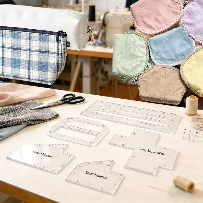 5Pcs Boxy Bag Making Templates for DIY Sewing Enthusiast | Bag Making Supplies