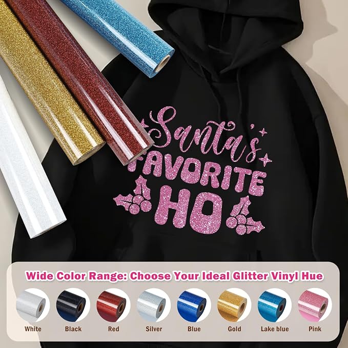 TUMIYA Pink Glitter Heat Transfer Vinyl HTV Roll