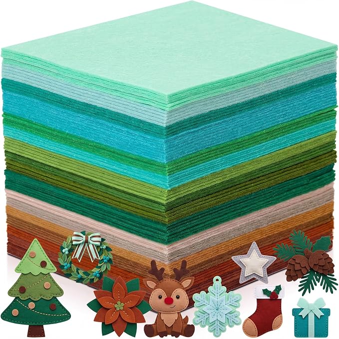 Tegeme 100 Pcs 8 x 12 Inches Felt Fabric Sheet