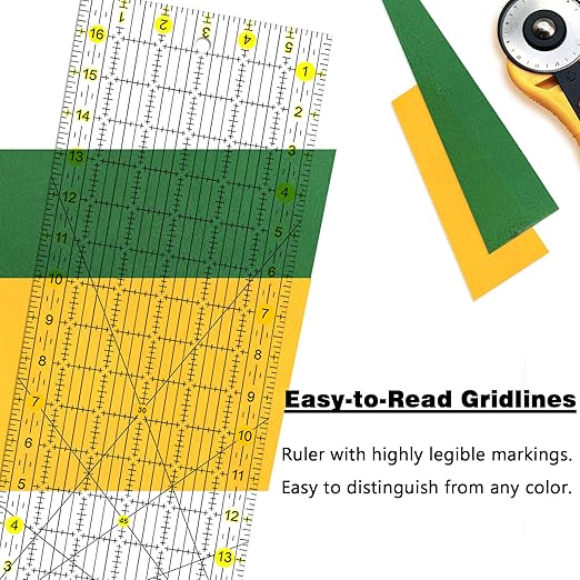 Sewing Ruler, 6“ * 17” Quilting Rulers, Acrylic Ruler, Cutting Ruler