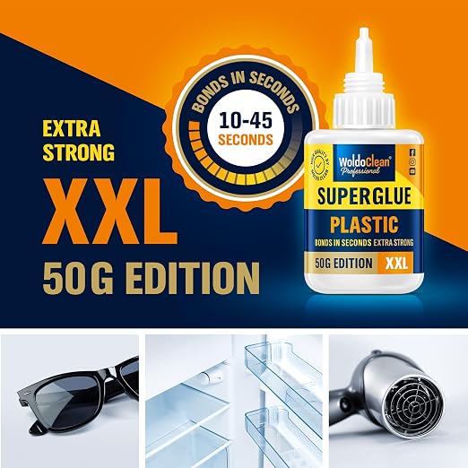 WoldoClean Super Glue for Plastic 50g for Instant Strength