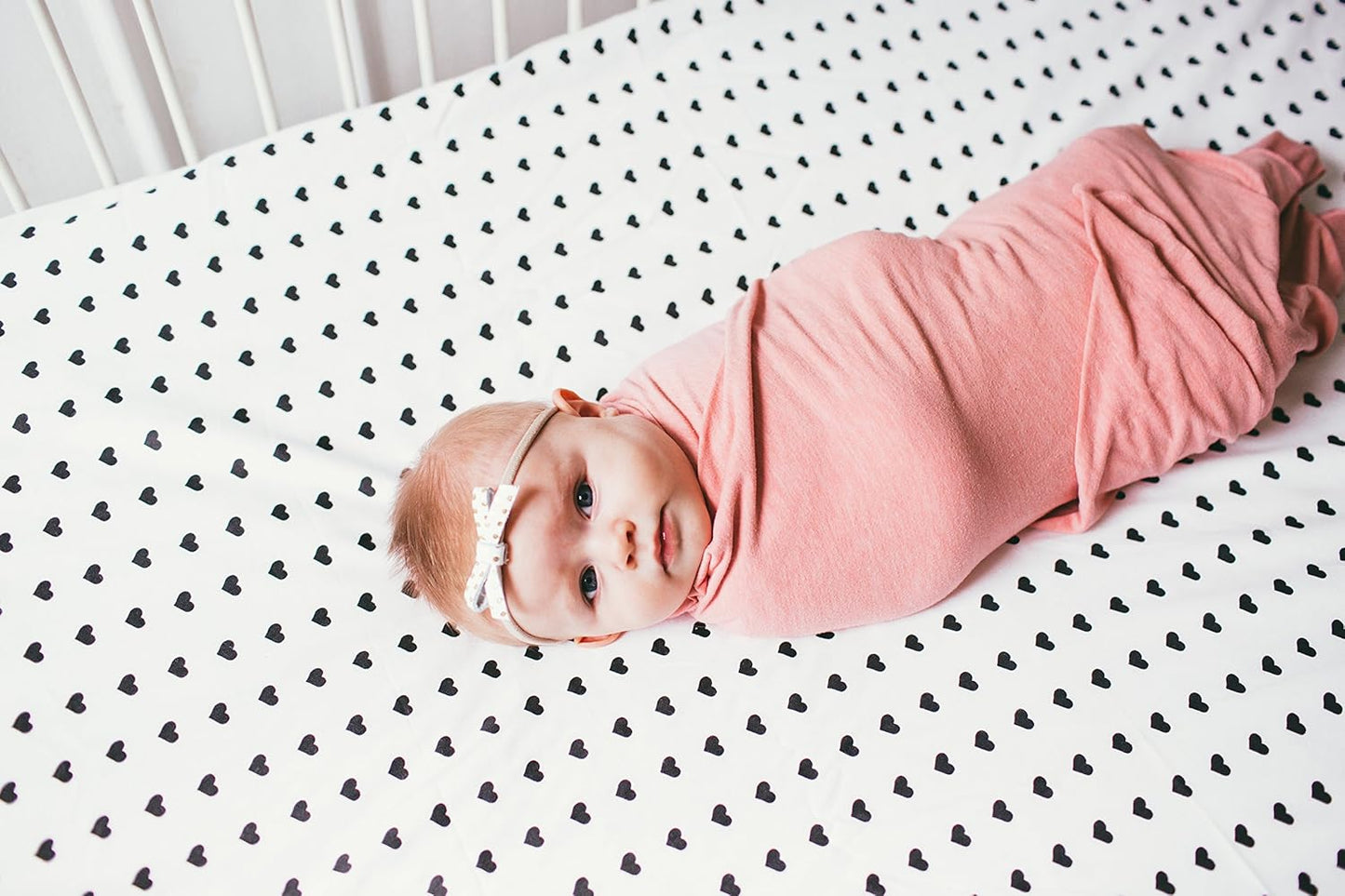 Copper Pearl Baby Swaddle Blanket - Premium Knit Baby Blanket, Large Soft Stretchy Receiving Blankets for Baby Girl, Swaddles for Newborn, Infant, and Toddler (Darling)