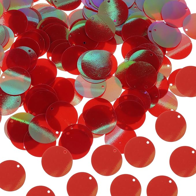 MECCANIXITY 700 Pcs Flat Round Sequins 15mm/0.6 Inch Loose Paillettes Craft