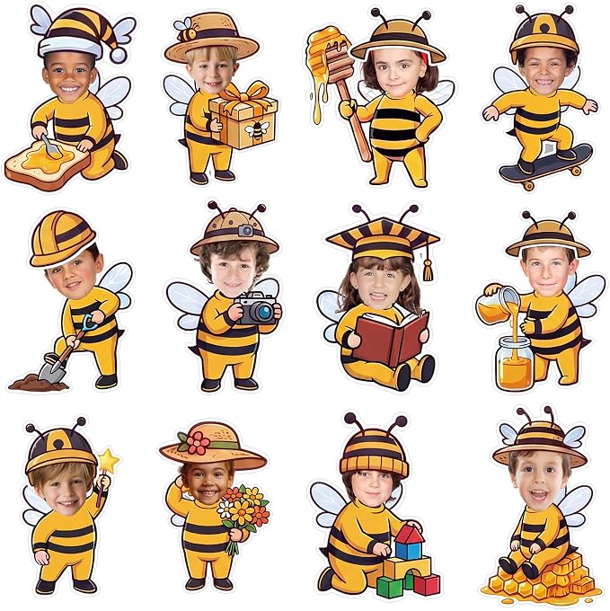120pcs Bee Theme Cutouts Honey Bee Bulletin Board Decorations Back to School