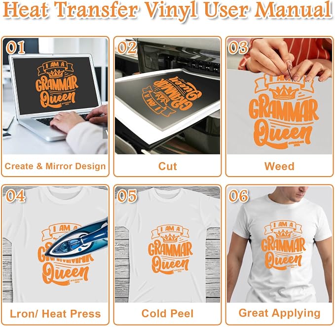 Flasoo Heat Transfer Vinyl Rolls, Compatible