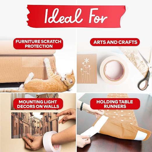 XFasten Double Sided Tape, Removable and Residue-Free, 2-Inch x 30 Yards