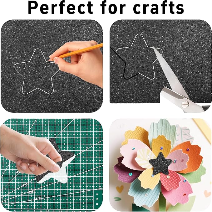 pson 10Pcs 7.8 x 11.8 Inch Shiny Self-Adhesive EVA Foam Sheets