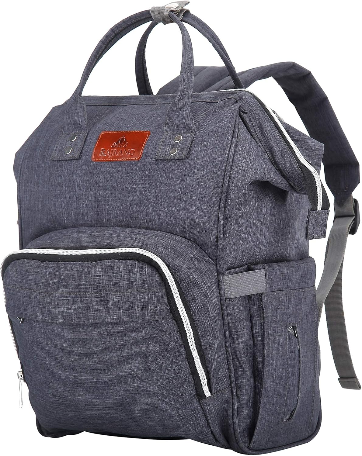 RAJRANG Diaper Bag Backpack for Women | Baby Travel Essential & Organizer | Mini Diaper Bag for Toddlers | Travel Backpack, 18x15x7 Inches - Charcoal Grey