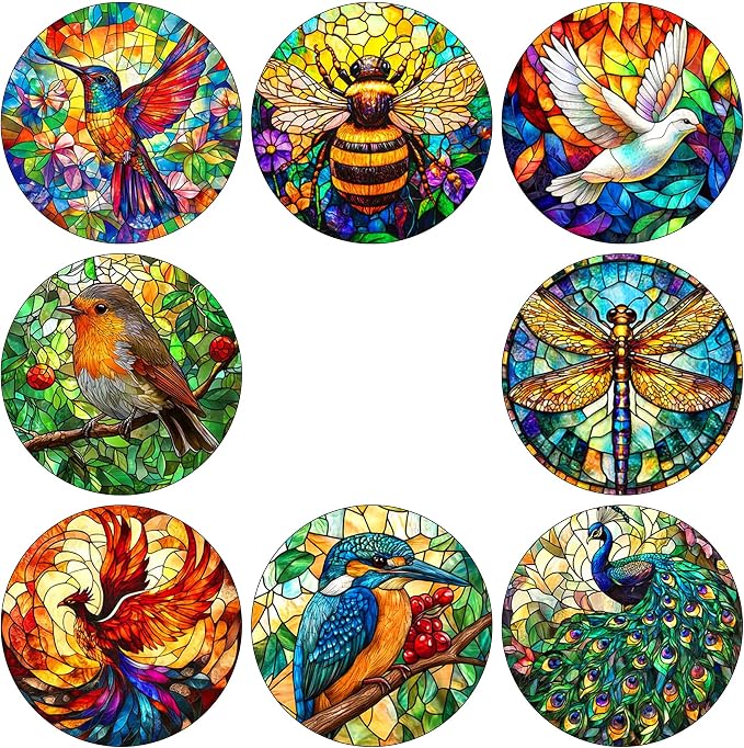 8 PCS Spring Diamond Art Coasters Kits Animals Diamond Painting Coaster |