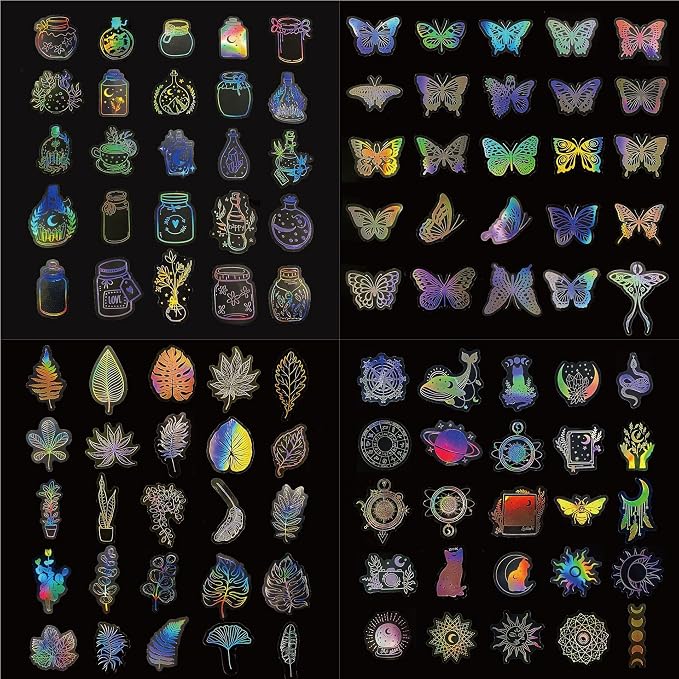 Yoksas Holographic Glitter Stickers