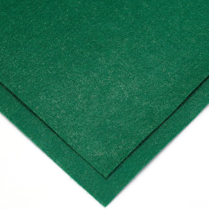 BENECREAT 10FT 15.75 Inch Wide Green Felt Fabric Sheet Nonwoven Felt Roll
